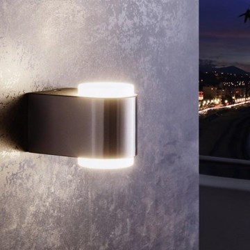 Eglo 95079 - Āra sienas lampa BRIONES 2xLED/3W/230V IP44