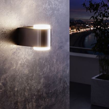 Eglo 95079 - Āra sienas lampa BRIONES 2xLED/3W/230V IP44