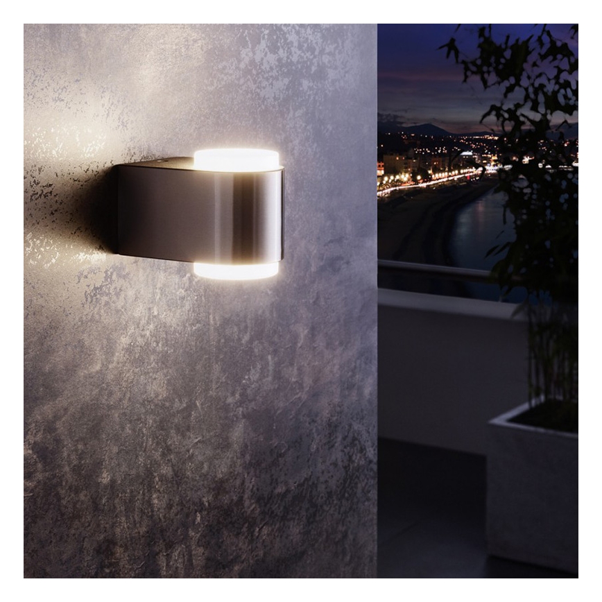Eglo 95079 - Āra sienas lampa BRIONES 2xLED/3W/230V IP44