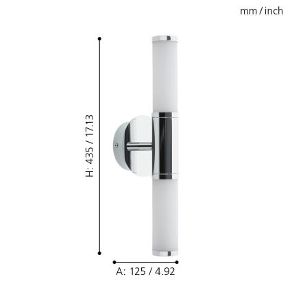 Eglo - LED vannas istabas lampa 2xLED/4,5W/230V IP44