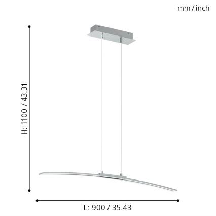 Eglo - LED lustra LED/30W/230V