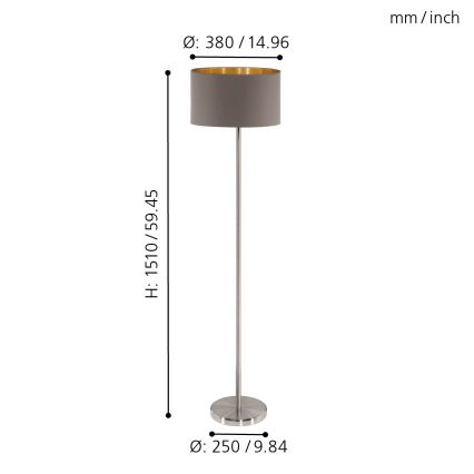 Eglo - Grīdas stāvlampa 1xE27/60W/230V