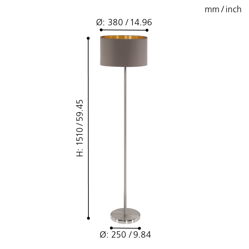 Eglo - Grīdas stāvlampa 1xE27/60W/230V