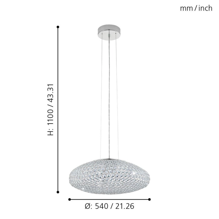 Eglo - Lustra ar auklu 3xE27/60W/230V