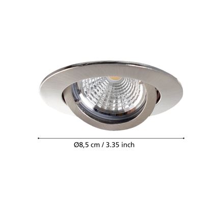Eglo - Komplekts 3x LED iebūvējamais griestu gaismeklis TEDO 1xGU10-LED/5W/230V