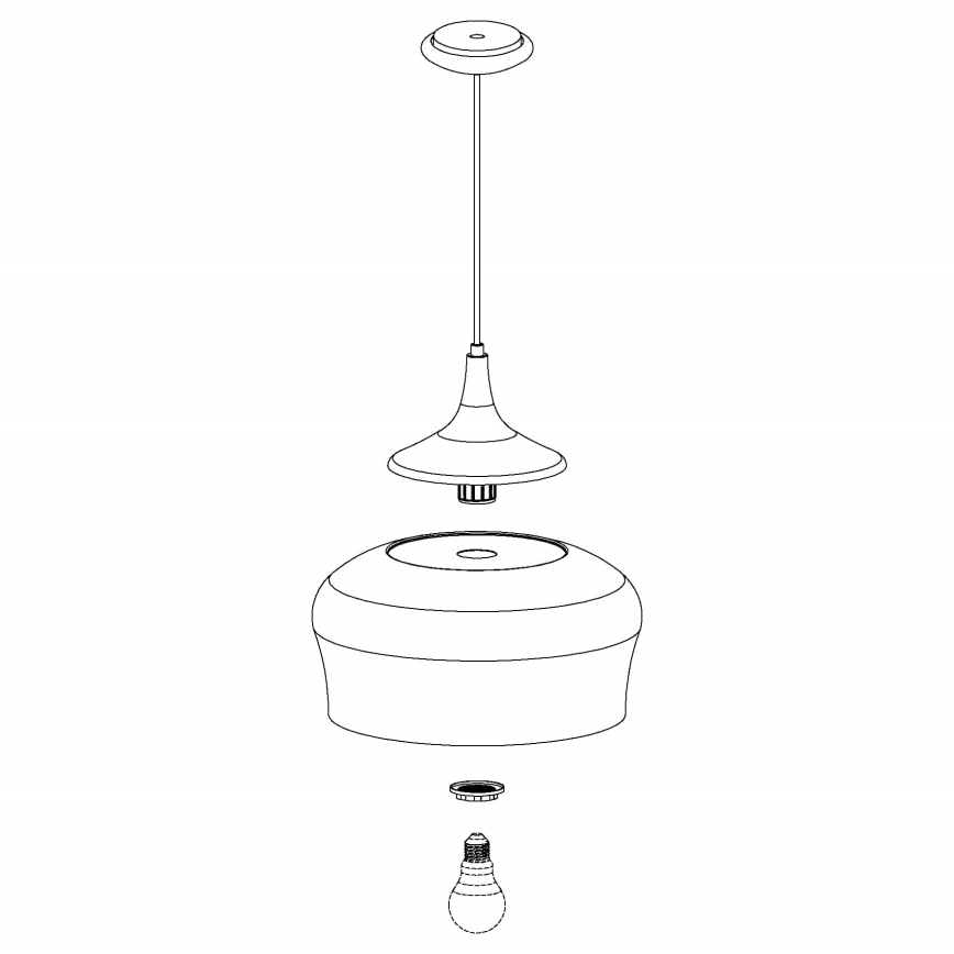 Eglo - Lustra ar auklu 1xE27/60W/230V