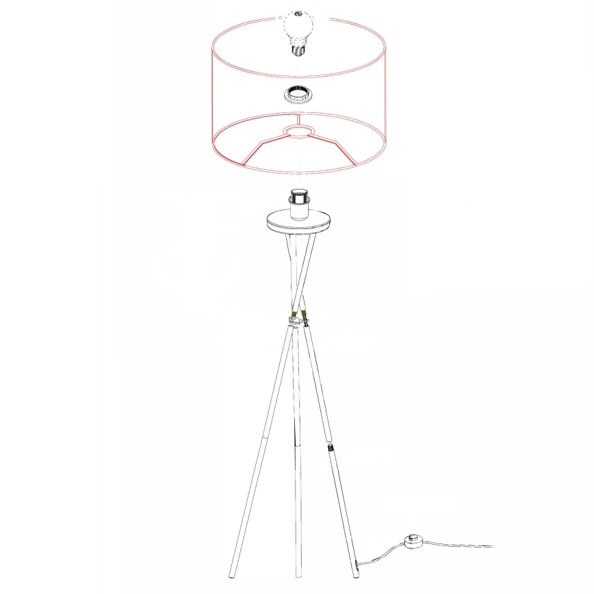 Eglo - Stāvlampa 1xE27/60W/230V