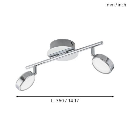 Eglo 95629 - LED lampa SALTO 2xLED/5,4W/230V