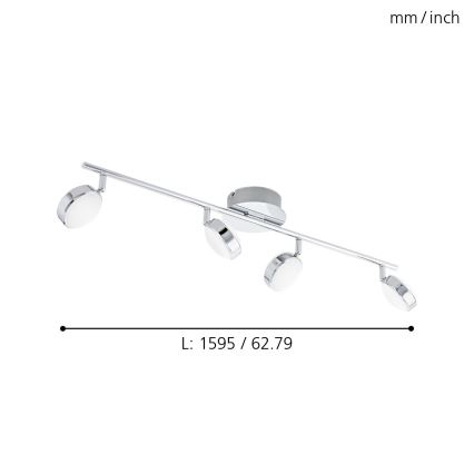 Eglo - LED lampa 4xLED/5,4W/230V