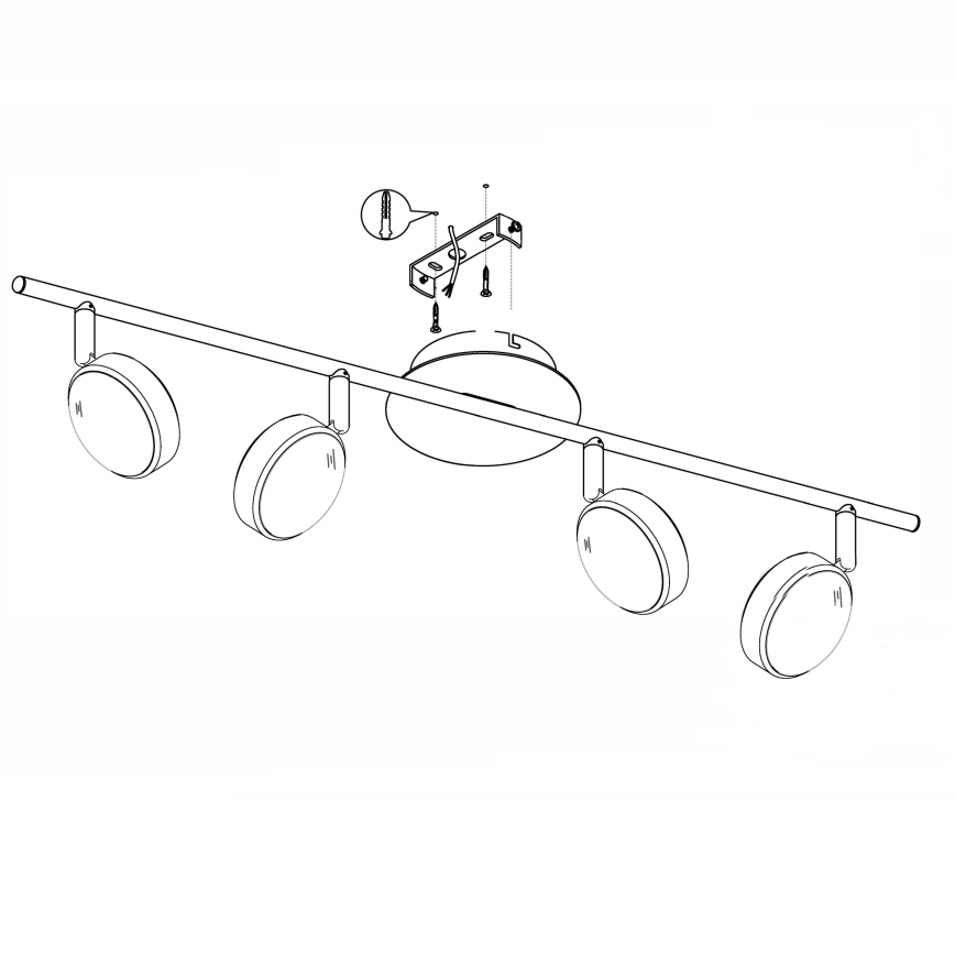 Eglo - LED lampa 4xLED/5,4W/230V