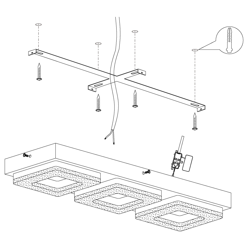 Eglo - LED Griestu lampa 3xLED/4W/230V