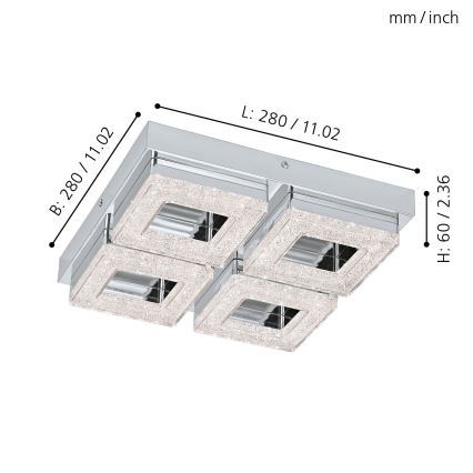 Eglo - LED Griestu lampa 4xLED/4W/230V