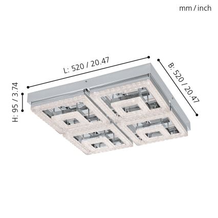 Eglo - LED Griestu lampa LED/48W/230V