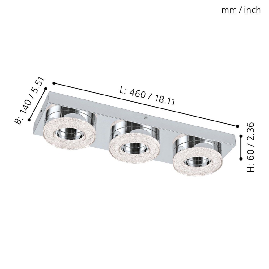 Eglo - LED Griestu lampa 3xLED/4W/230V