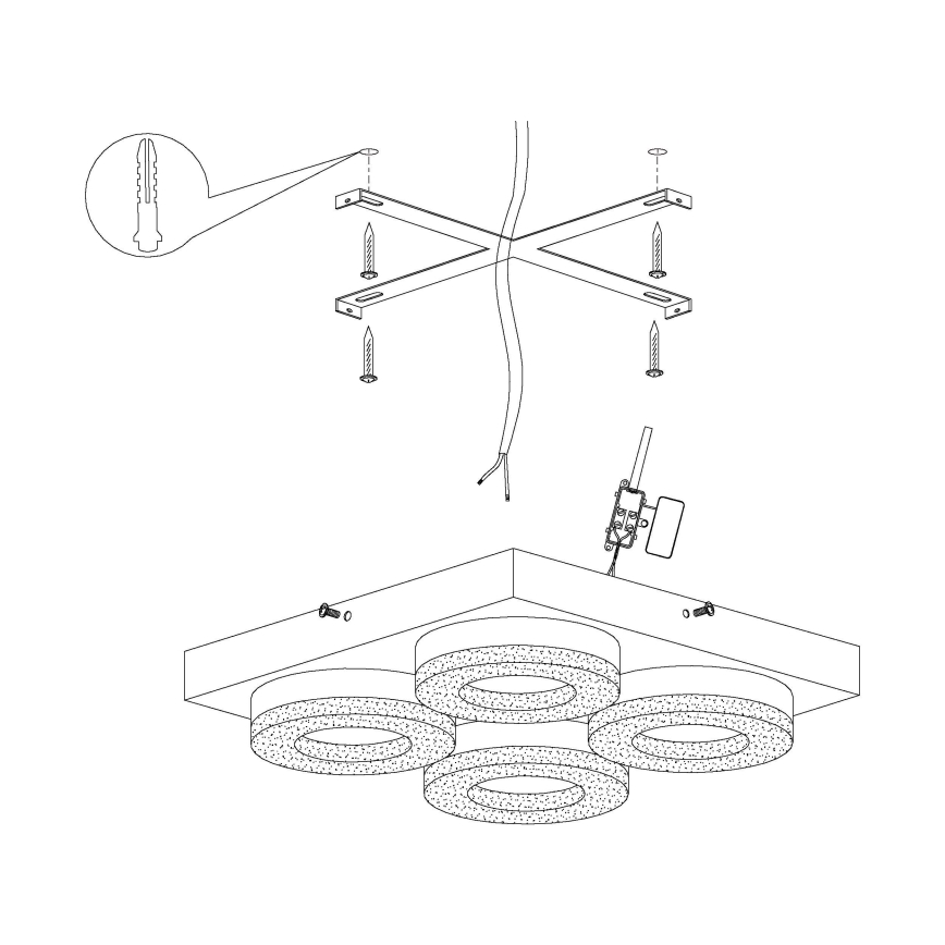 Eglo - LED Griestu lampa 4xLED/4W/230V