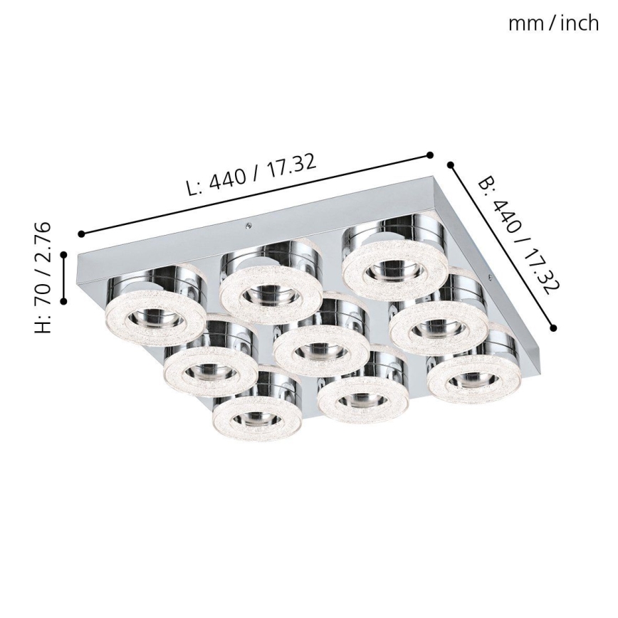 Eglo 95665 - LED Griestu lampa FRADELO 9xLED/4W/230V
