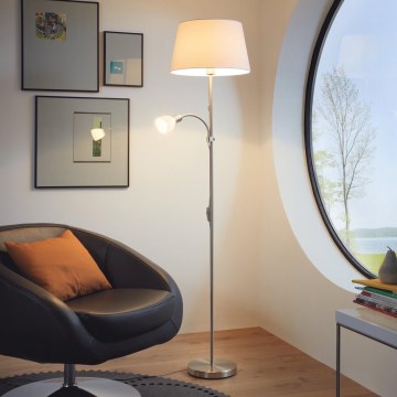 Eglo 95686 - Stāvlampa CONESA 1xE27/60W + 1xE14/40W