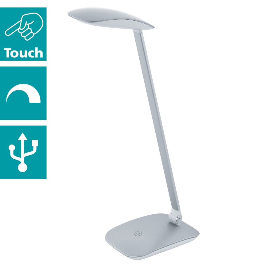 Eglo - regulējama LED galda lampa LED/4,5W/USB