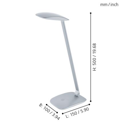 Eglo - regulējama LED galda lampa LED/4,5W/USB