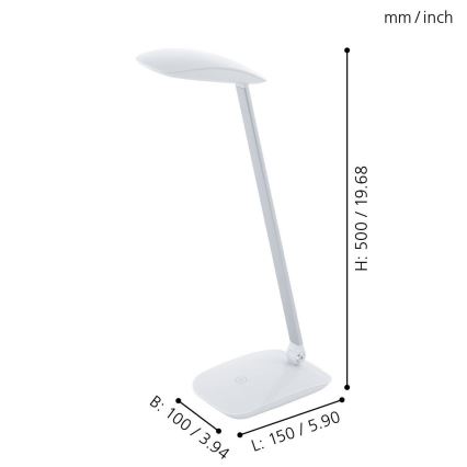 Eglo - LED regulējama galda lampa LED/4,5W/12V/230V