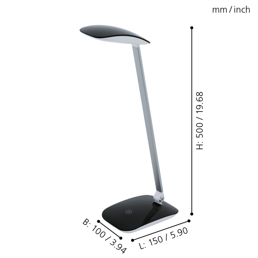 Eglo - LED galda lampa 1xLED/4.5W/USB