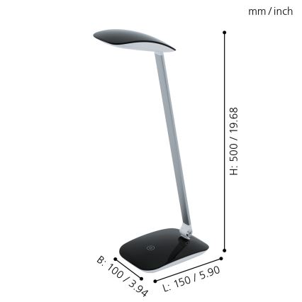 Eglo - LED regulējama galda lampa LED/4,5W/USB