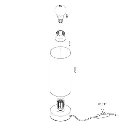 Eglo - Galda lampa 1xE27/60W/230V