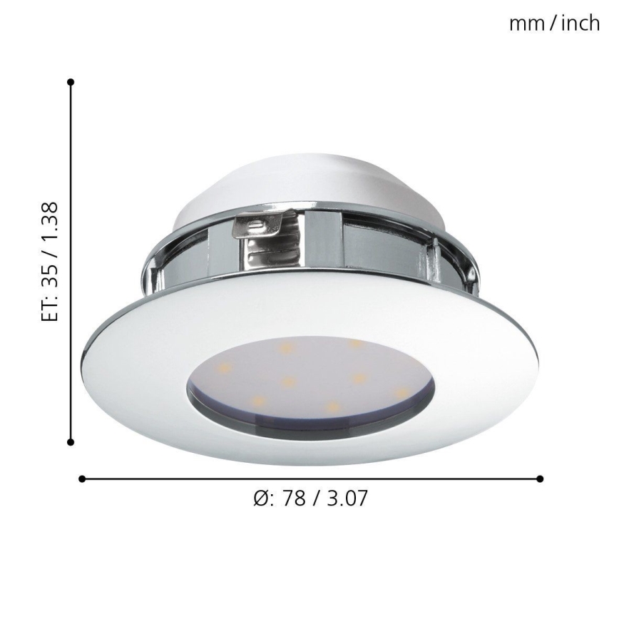Eglo - LED iebūvējams griestu gaismeklis 1xLED/4,9W/230V