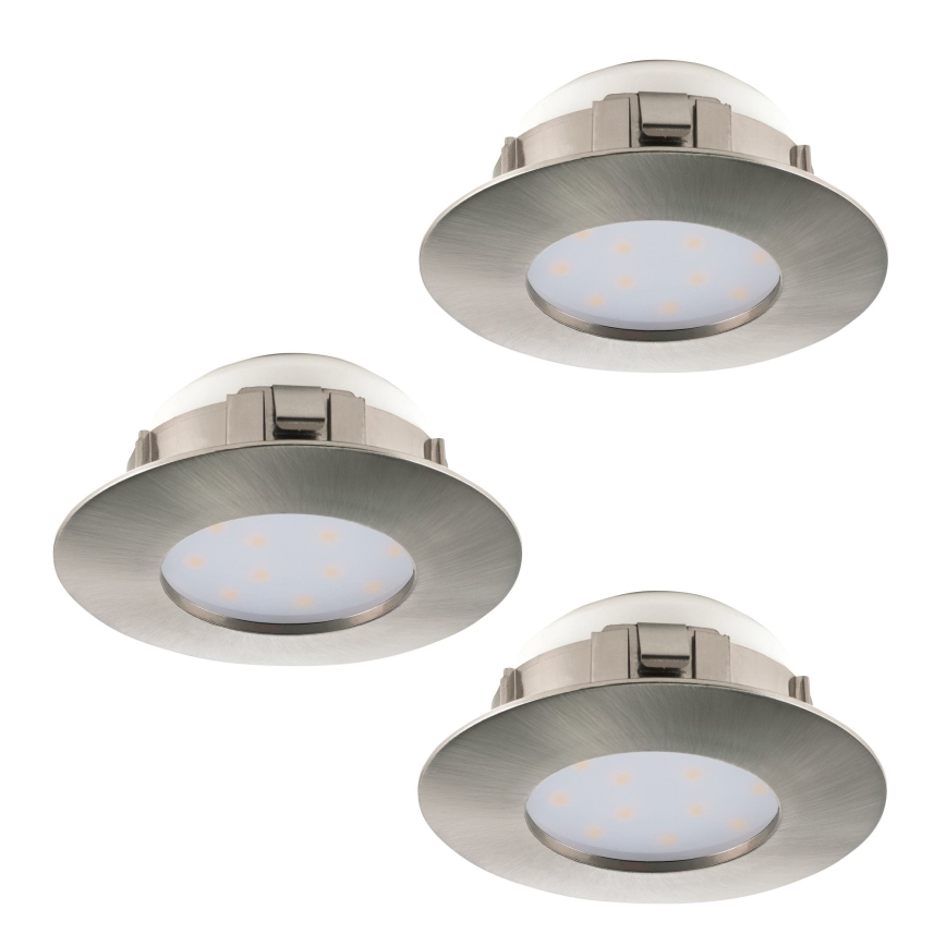 Eglo - KOMPLEKTS 3x LED iebūvējams griestu gaismeklis PINEDA 1xLED/4,9W/230V