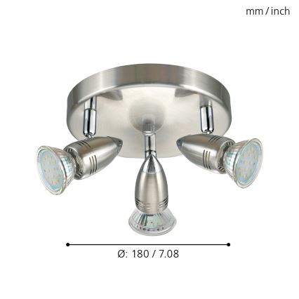 Eglo - LED lampa 3xGU10-LED/3W/230V