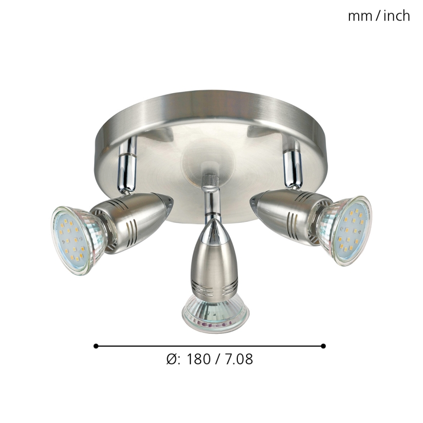 Eglo - LED lampa 3xGU10-LED/3W/230V
