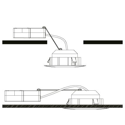 Eglo - komplekts 3 gab. iebūvējami LED griestu gaismekļi PINEDA LED/4,9W/230V