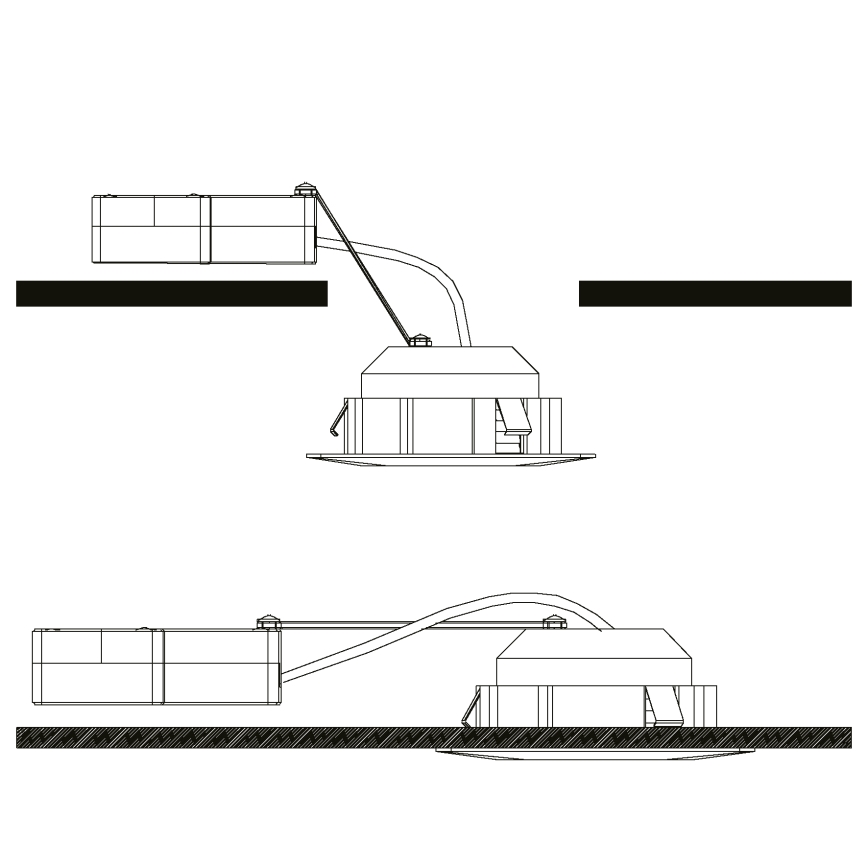 Eglo - komplekts 3 gab. iebūvējami LED griestu gaismekļi PINEDA LED/4,9W/230V