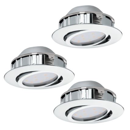 Eglo - KOMPLEKTS 3x LED Aptumšojama iegremdējama lampa PINEDA 1xLED/5,5W/230V