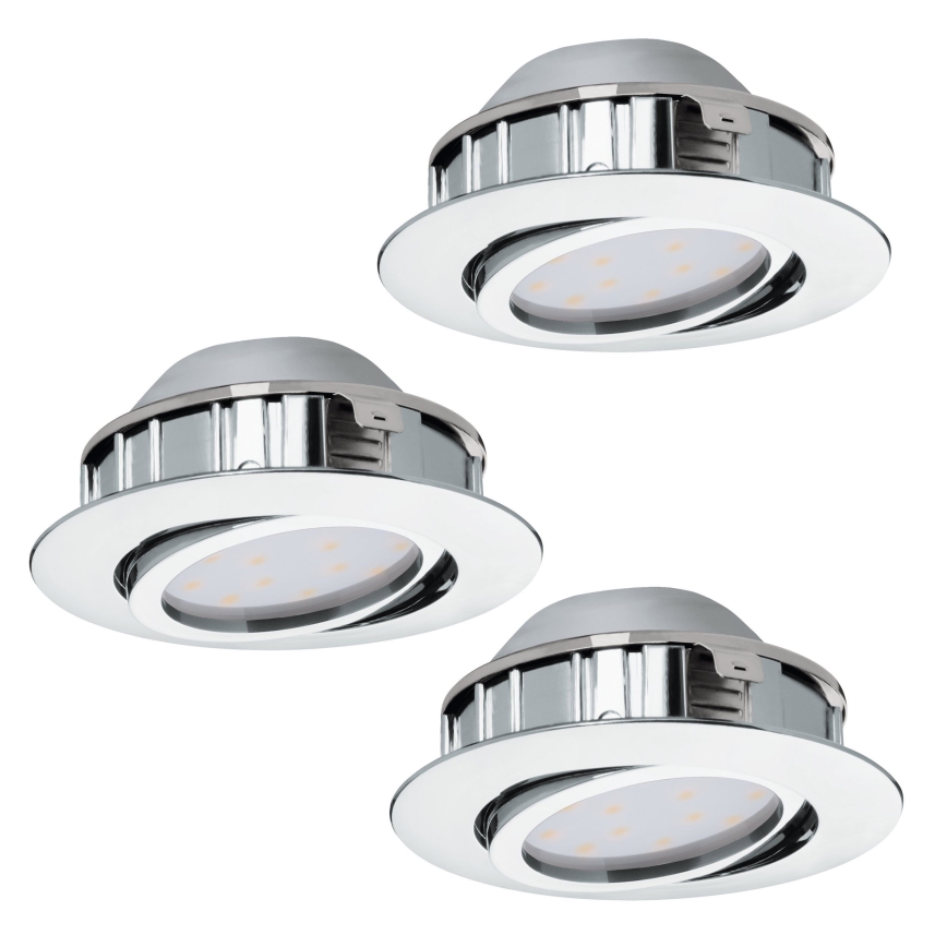 Eglo - KOMPLEKTS 3x LED Aptumšojama iegremdējama lampa PINEDA 1xLED/5,5W/230V