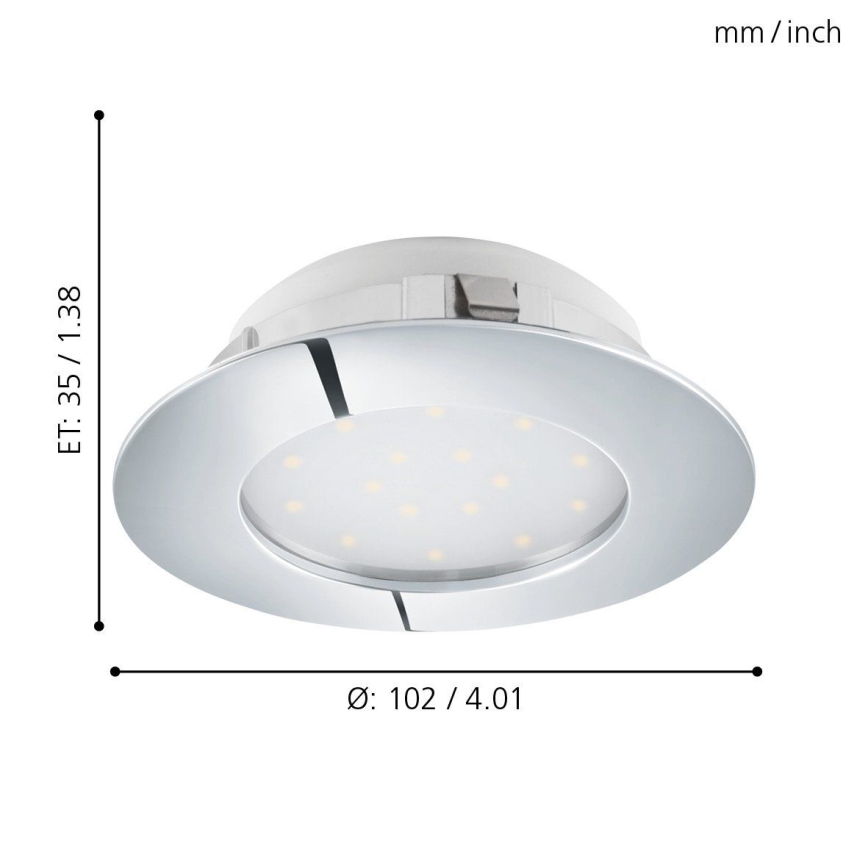 Eglo - LED iebūvējams griestu gaismeklis 1xLED/12W/230V