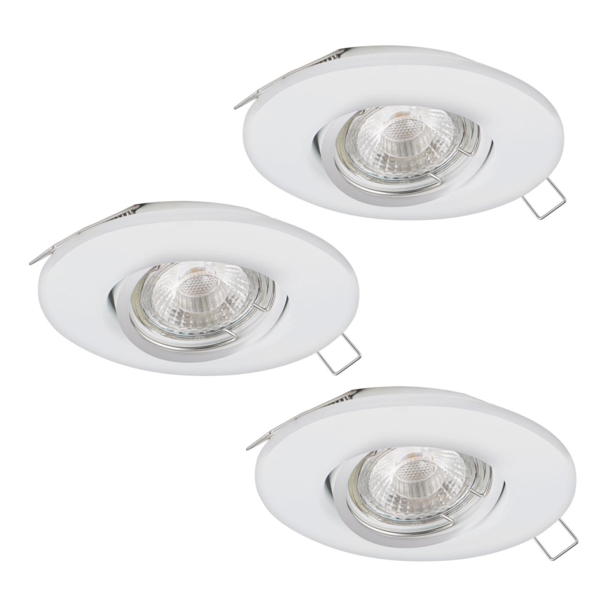 Eglo 95895 - KOMPLEKTS 3x LED iegremdējama lampa PENETO 1 1xGU10-LED/3W/230V