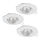 Eglo 95895 - KOMPLEKTS 3x LED iegremdējama lampa PENETO 1 1xGU10-LED/3W/230V