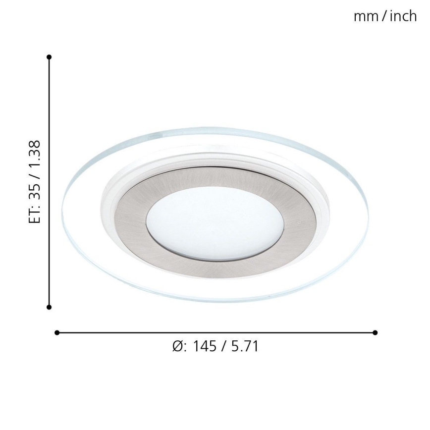 Eglo - LED iebūvējams griestu gaismeklis 1xLED/11W/230V