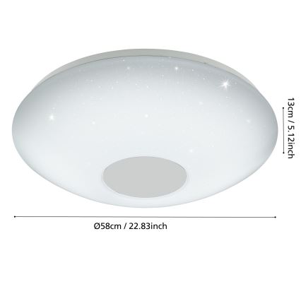 Eglo - LED Aptumšojama griestu lampa LED/30W/230V + tālvadības pults