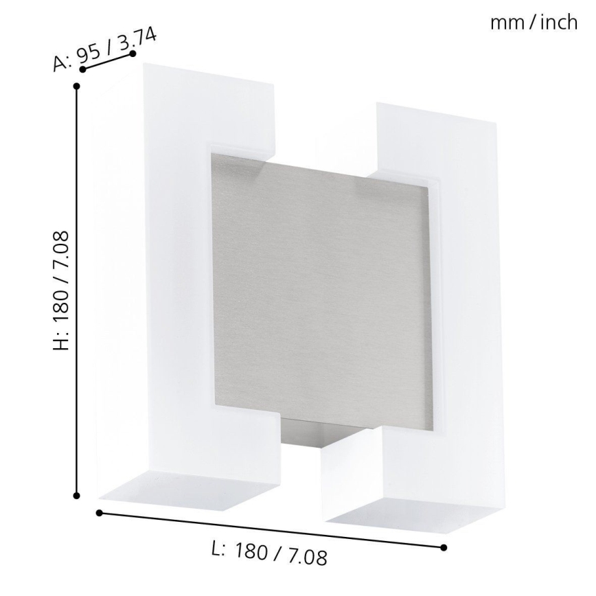 Eglo 95987 - LED āra sienas gaismeklis SITIA 2xLED/4,8W IP44