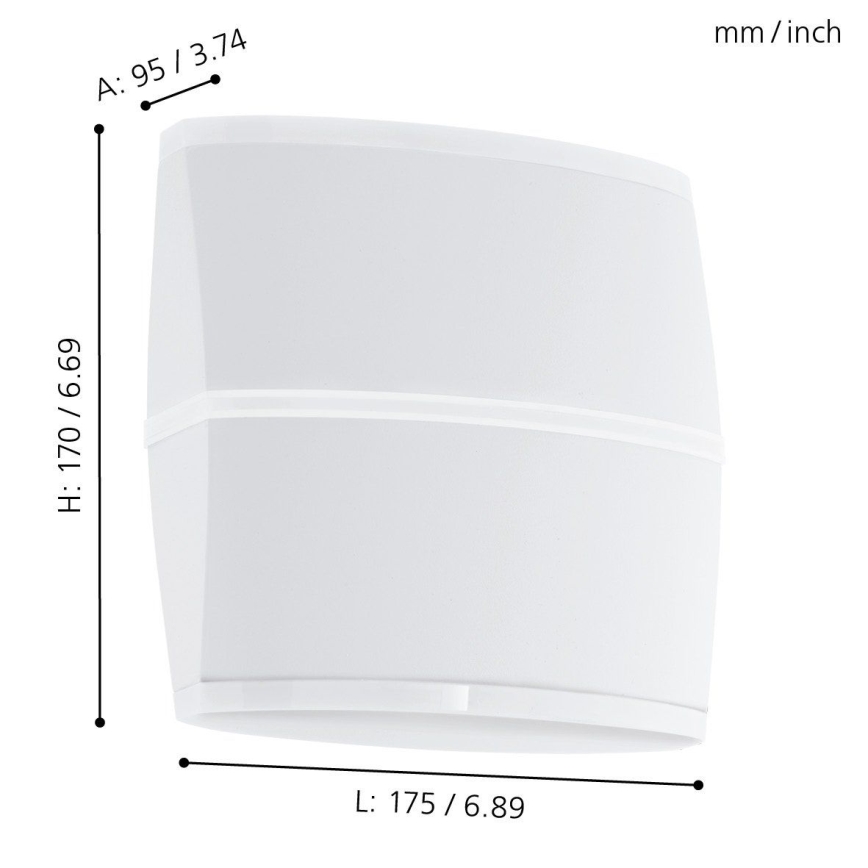 Eglo - Āra LED sienas gaismeklis 2xLED/6W IP44
