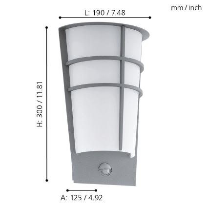 Eglo - Āra LED sienas gaismeklis ar sensoru 2xLED/2,5W IP44