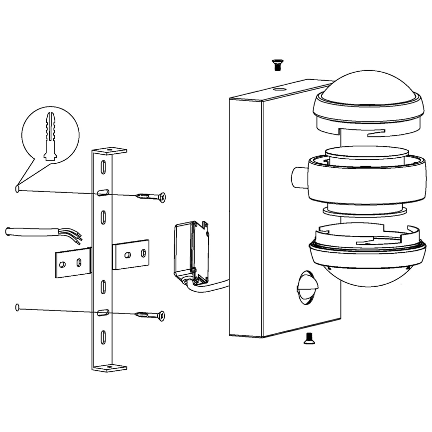 Eglo 96019 - LED āra sienas lampa ar kustības sensoru SESIMBA 1 2xLED/3,7W IP44