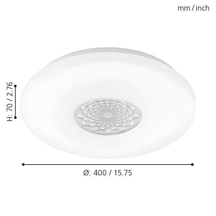 Eglo - LED griestu gaismeklis LED/24W/230V