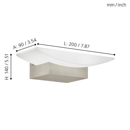 Eglo - LED sienas gaismeklis LED/5,6W/230V