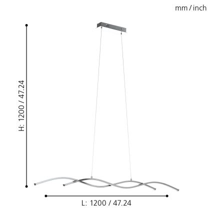 Eglo - LED lustra 2xLED/14W/230V