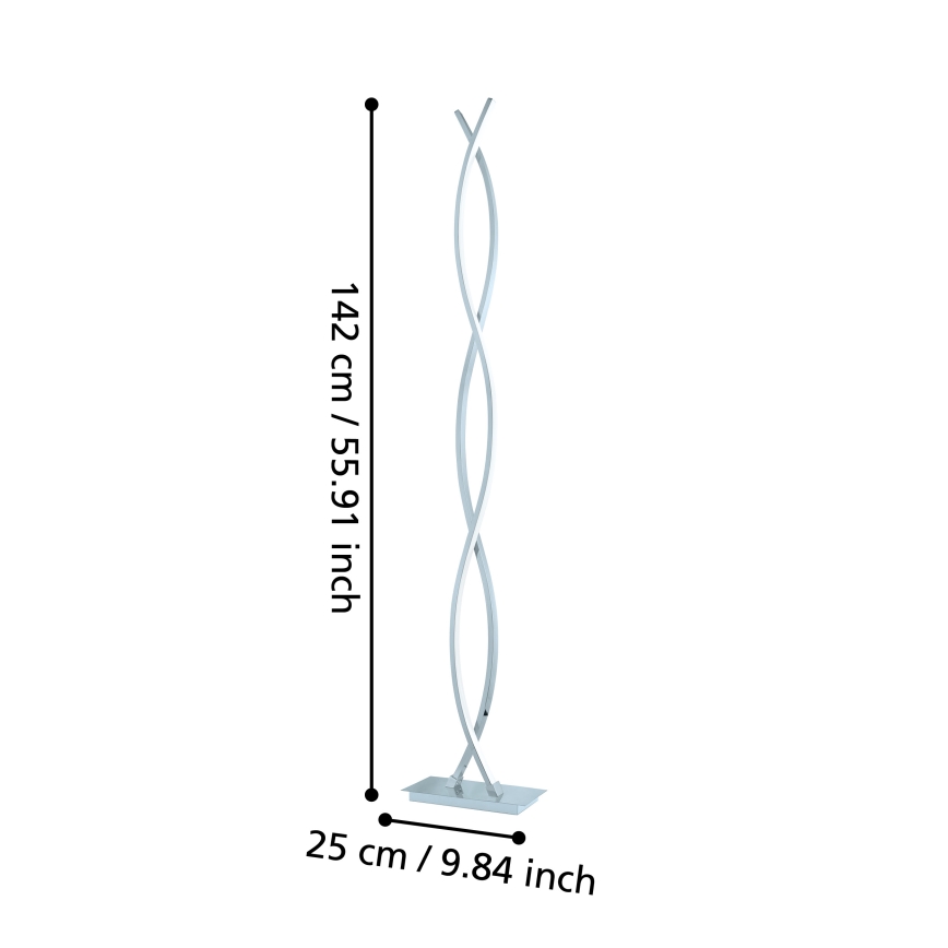 Eglo - LED grīdas lampa LED/36W/230V spīdīgs hroms