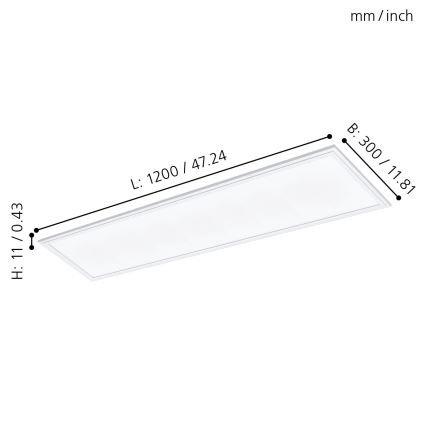 Eglo - LED Iegremdējams panelis LED/40W/230V