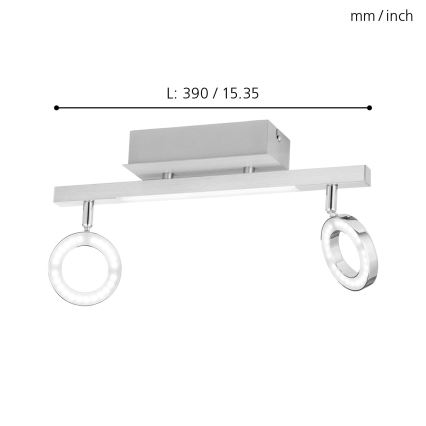 Eglo - Starmetis 2xLED/3,2W + LED/3,3/230V